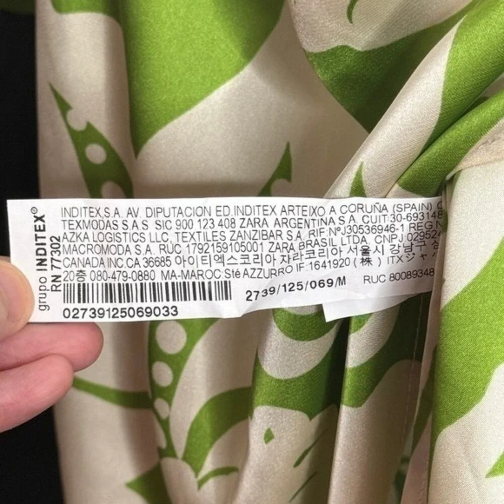 Zara Green Wrap Dress Wedding‎ Guest Cocktail Summer Event Dress Size M